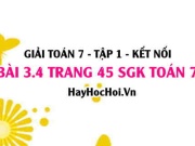Bài 3.4 SGK Toán 7 tập 1 Kết nối tri thức
